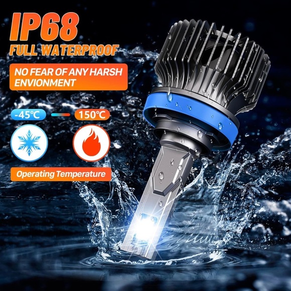 EVENTEK H11/H8/H9 LED Headlight Bulbs, 6000K Cool White 12000LM H11, IP67,2PCS - Picture 7 of 8